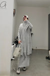 Daniel Andresen Knit Skirt Collection Handmade in Belgium DA-CARDINAL-HUI 1 Virgin wool Grey PDA7